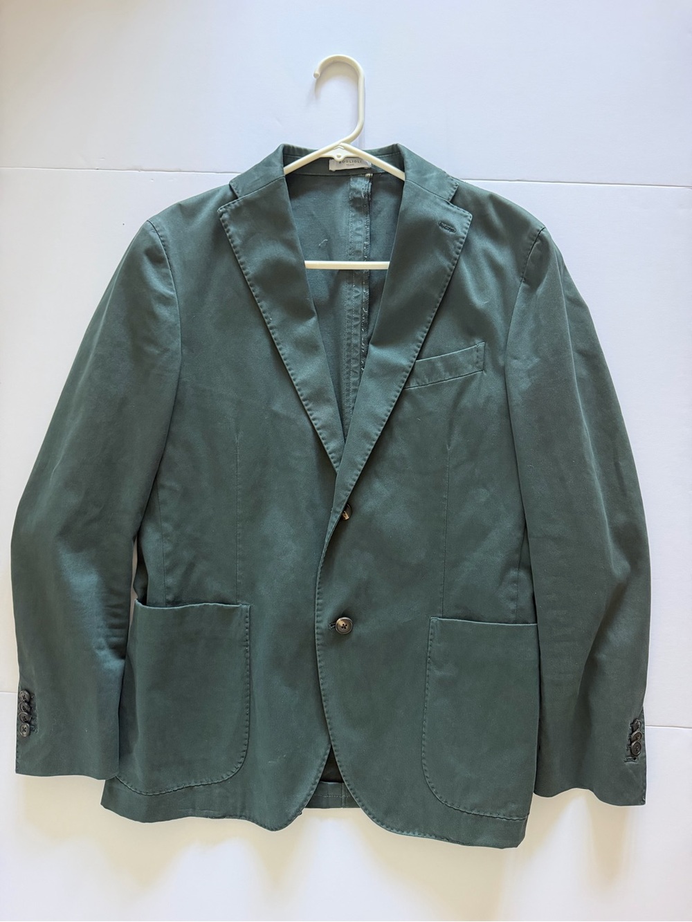Boglioli Italy Green Stretch Cotton K-Jacket Unstructured Blazer IT 50/US 40